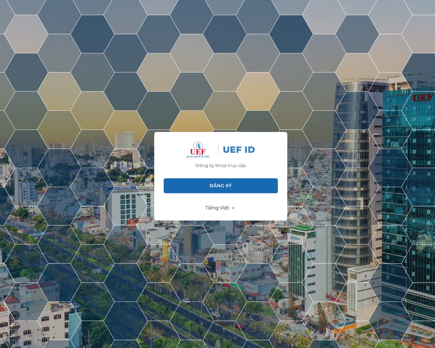 Màn hình đăng ký khóa truy cập